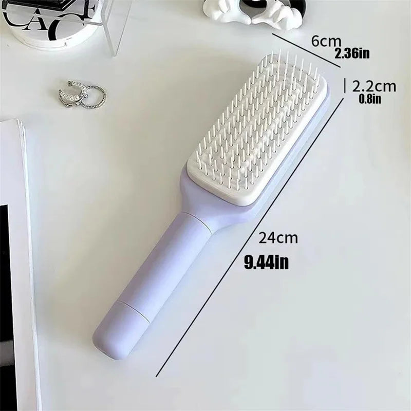 GlitzGrip™ 2.0 - Automatic Self Cleaning Hairbrush